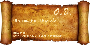 Obermajer Dezső névjegykártya