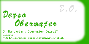 dezso obermajer business card